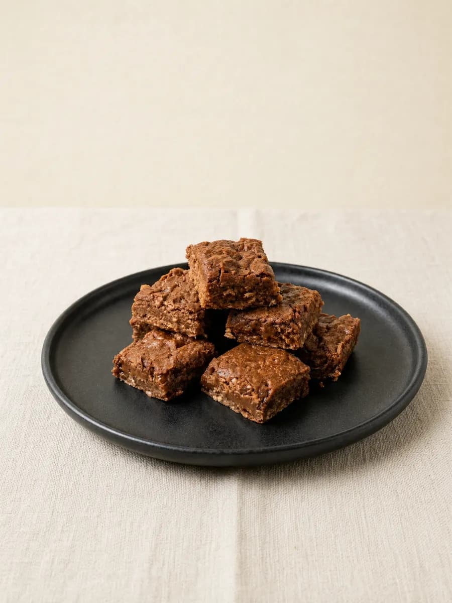 Caramel Oat Squares — Three Quarter