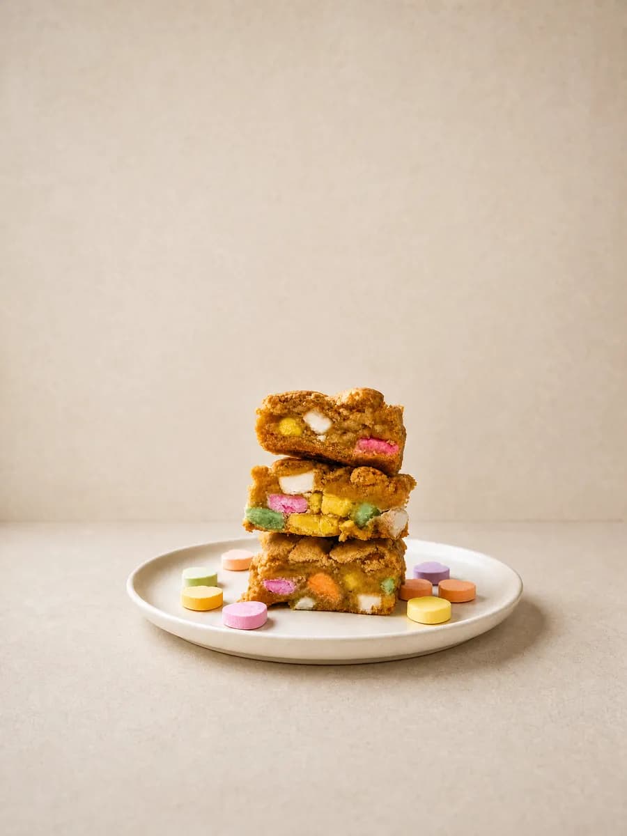 Conversation Heart Blondies — Three Quarter
