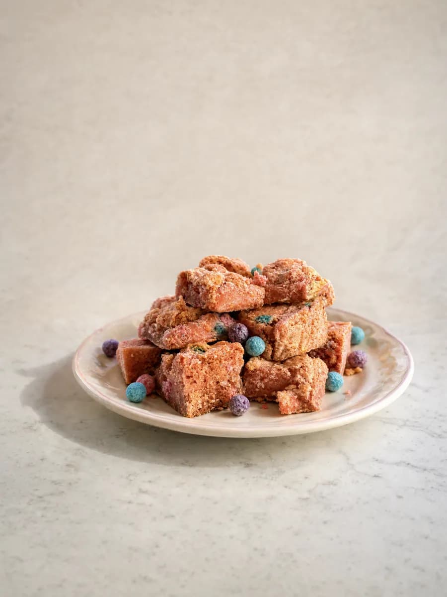 Cotton Candy Capn Crunch Squares — Three Quarter